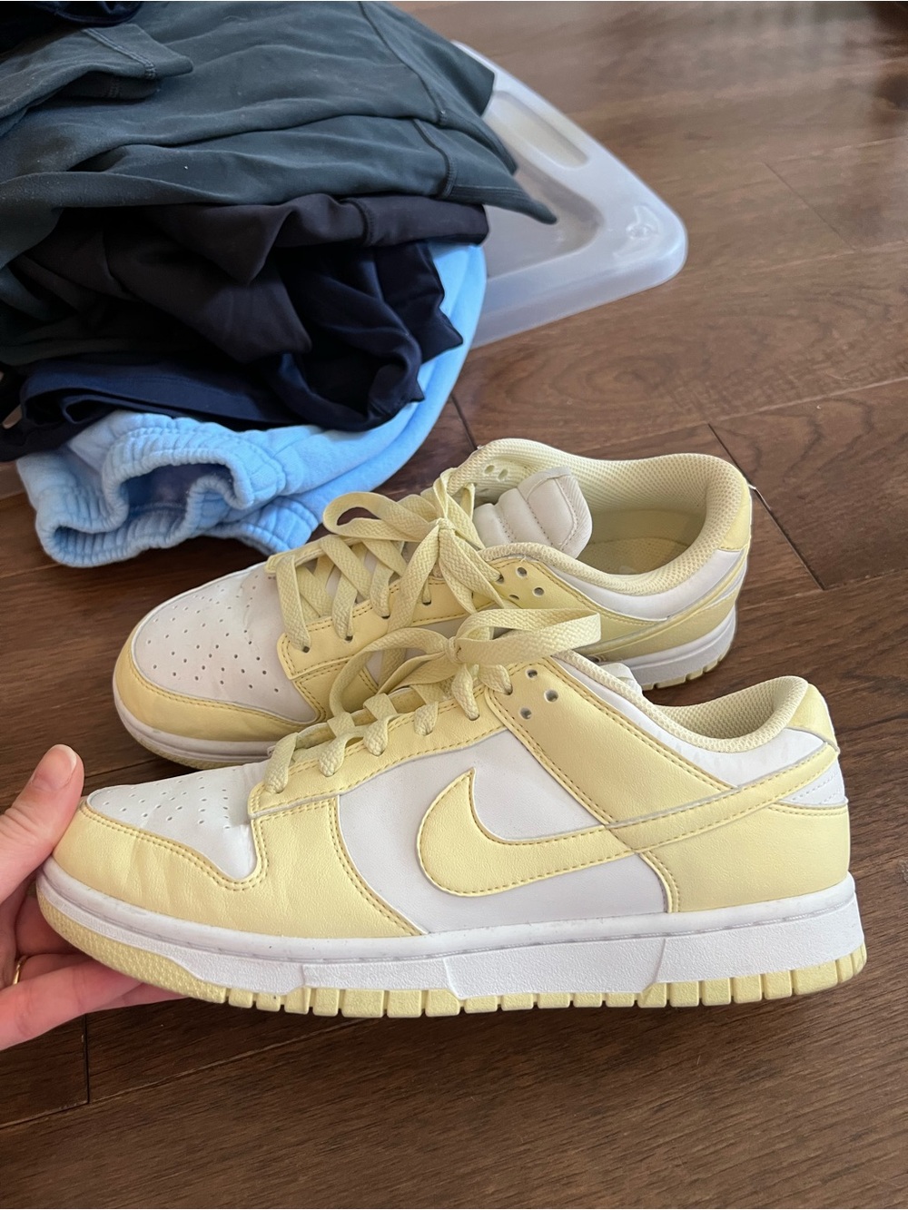 Light yellow Nike dunks